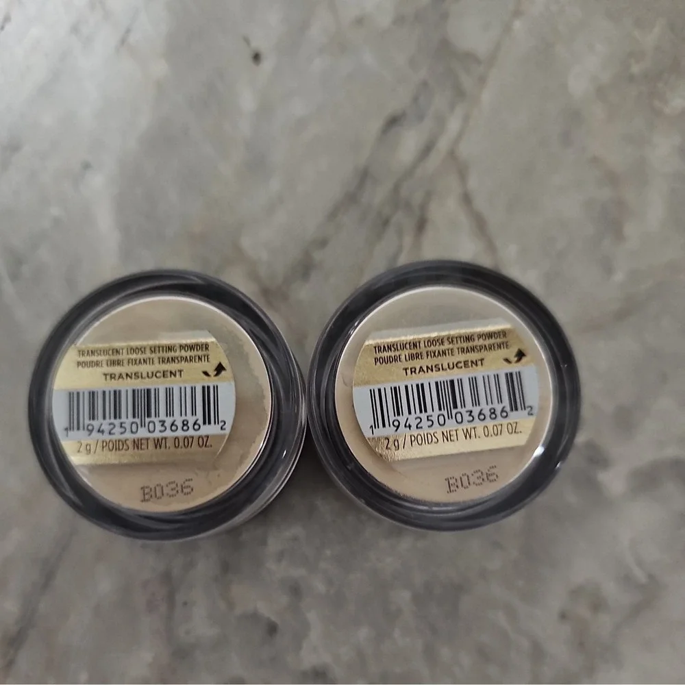 Laura Mercier Translucent Loose Setting Powder 2g Lot of 2 Travel Size‎ NEW